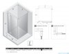New Trendy Nesta Light Gold kabina 110x120x200 cm lewa wspornik równoległy złoty połysk/szkło przejrzyste K-4513
